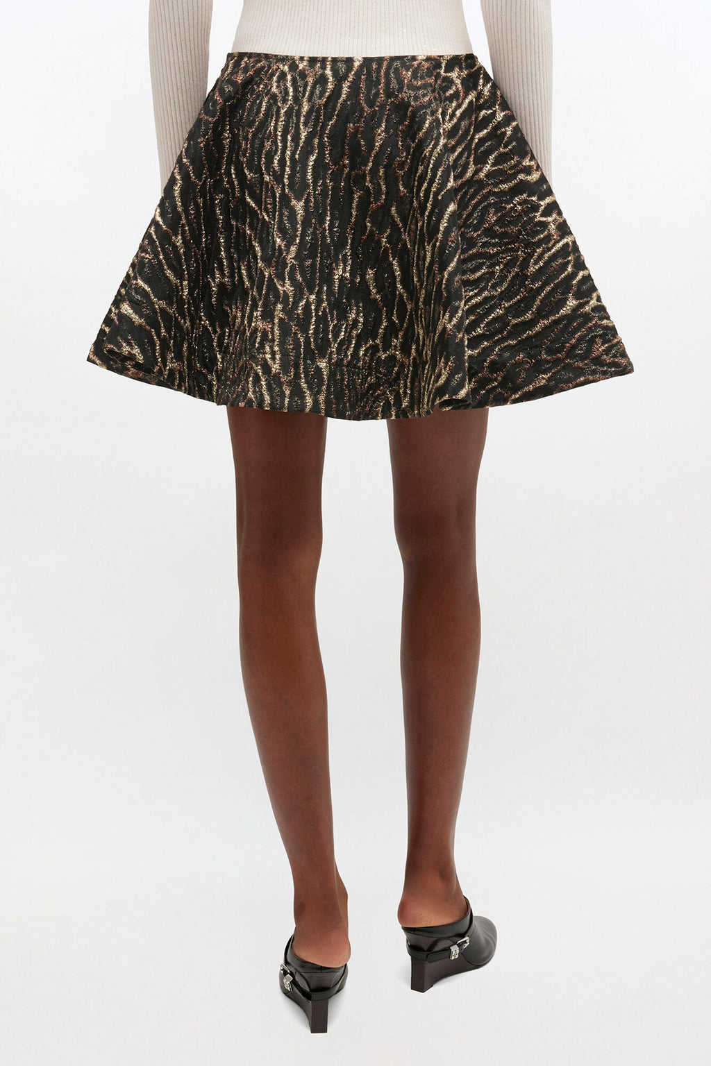 Ganni Metallic Cloque Circle Skirt