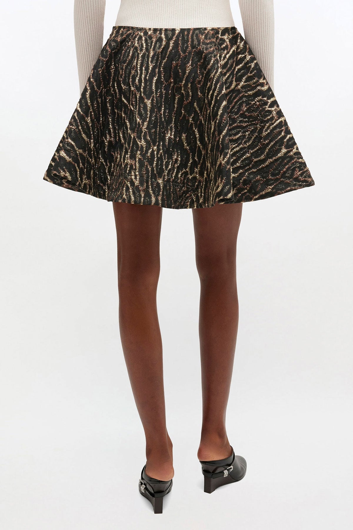 Ganni Metallic Cloque Circle Skirt