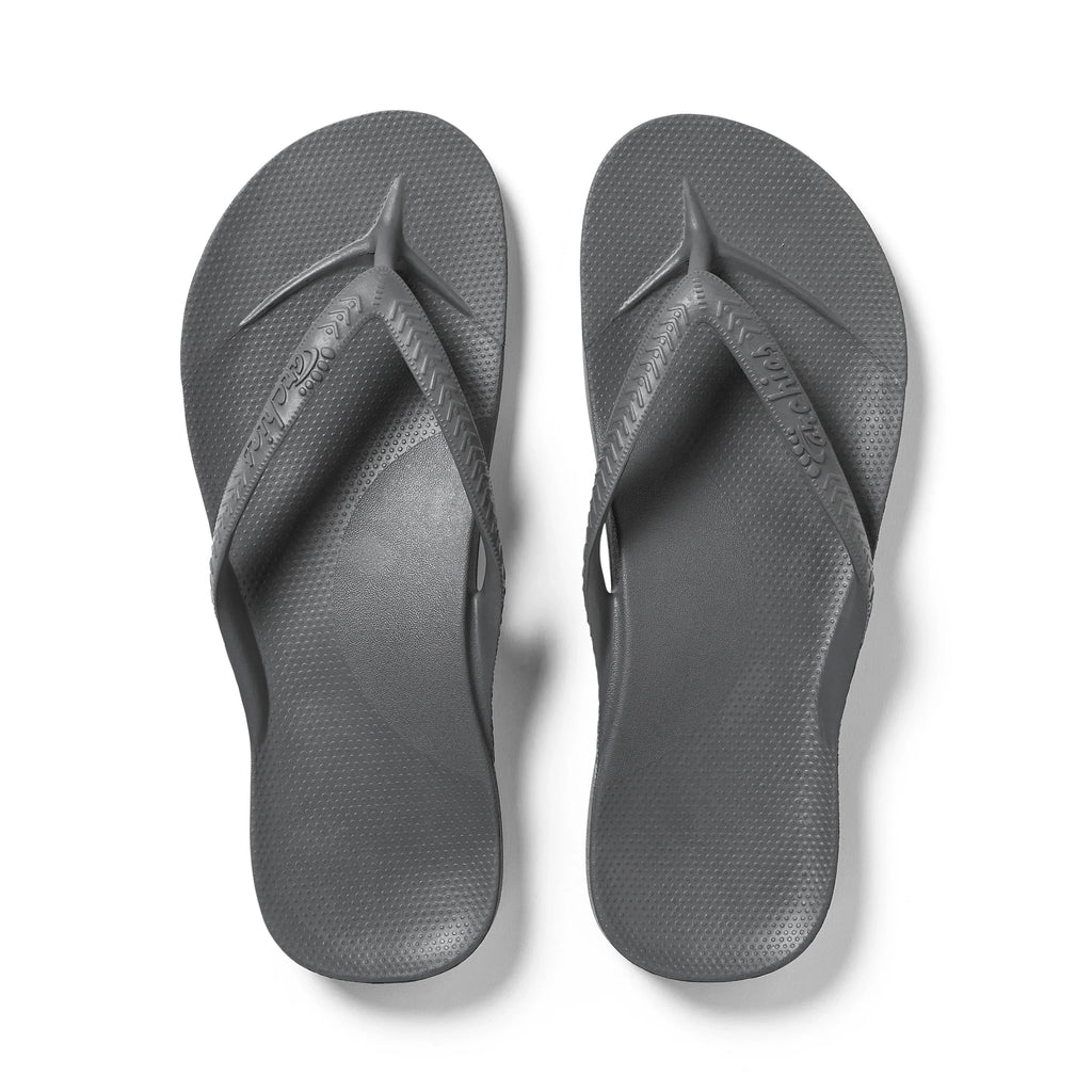 Arch Support Flip Flops - Classic - Charcoal