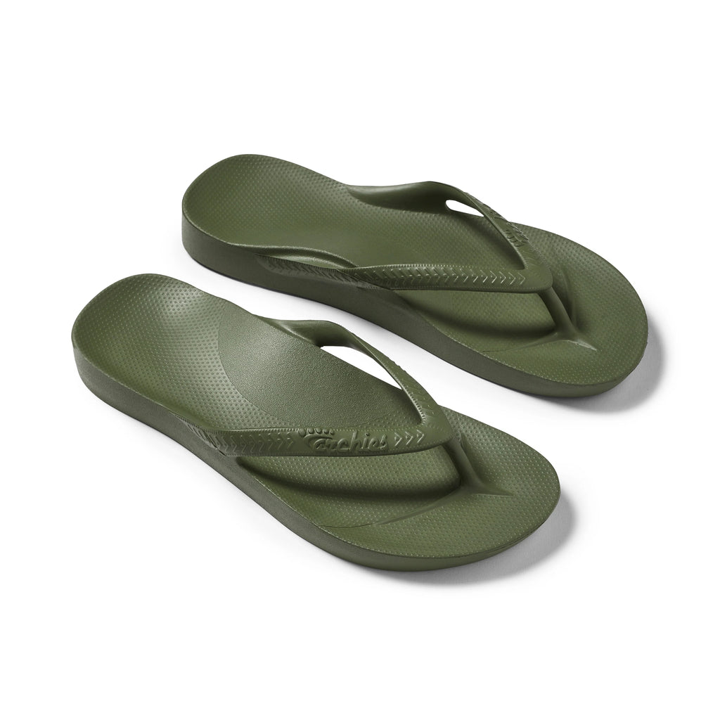 Arch Support Flip Flops - Classic - Olive