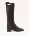 Asymmetric Clarita Saddlery Boot Dark Brown