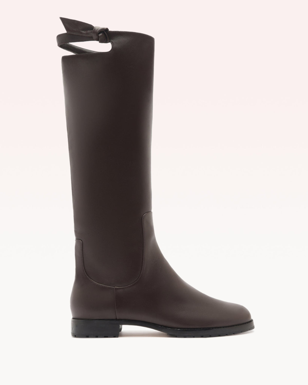 Asymmetric Clarita Saddlery Boot Dark Brown