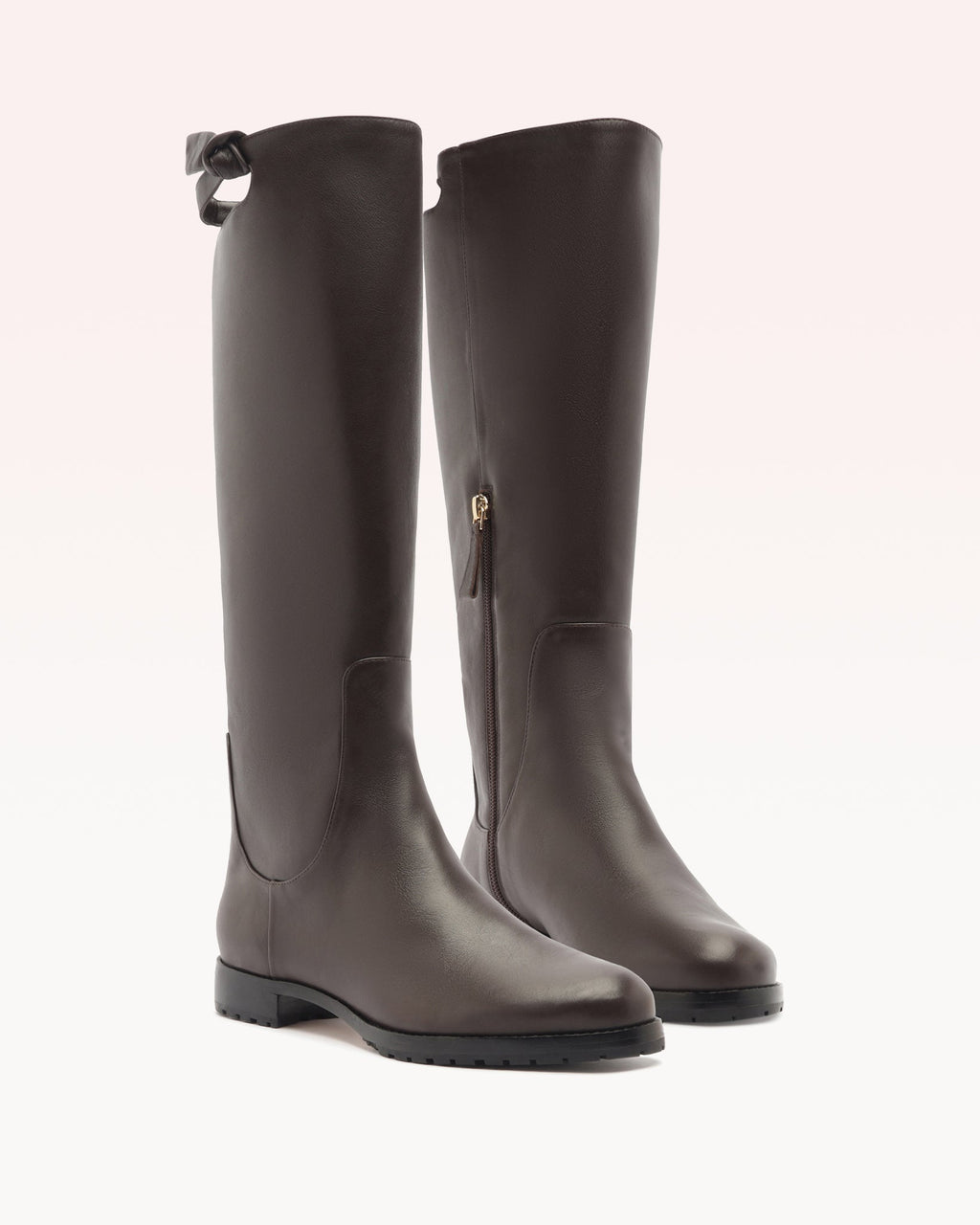 Asymmetric Clarita Saddlery Boot Dark Brown