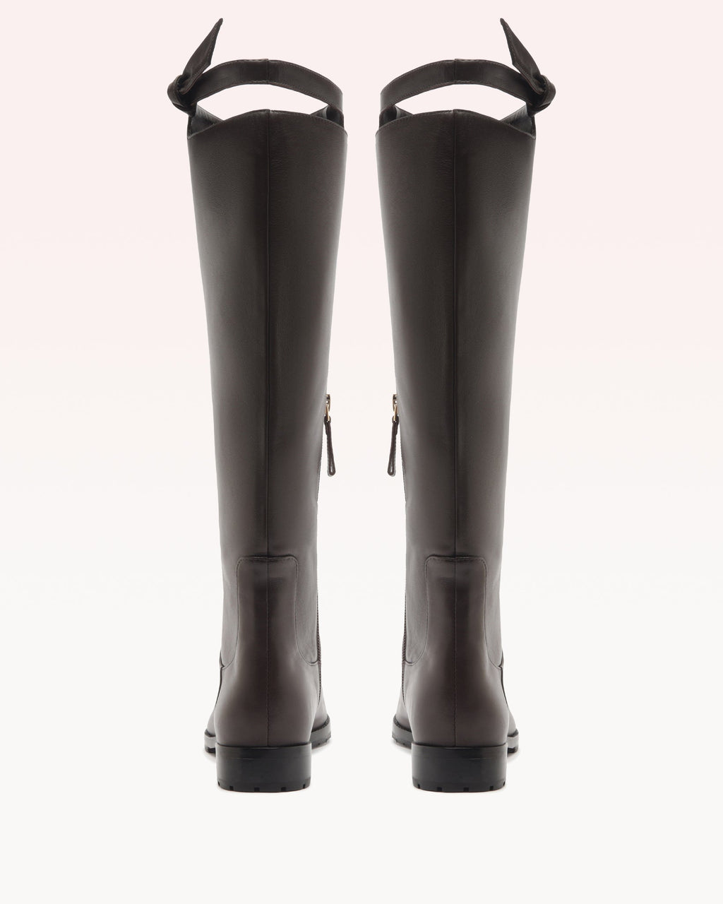 Asymmetric Clarita Saddlery Boot Dark Brown