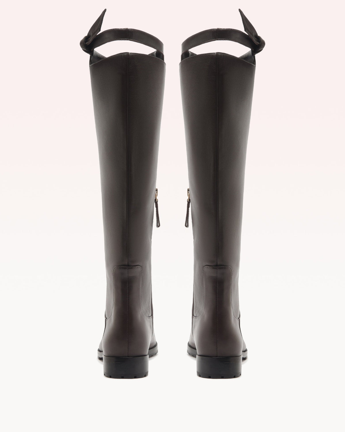 Asymmetric Clarita Saddlery Boot Dark Brown