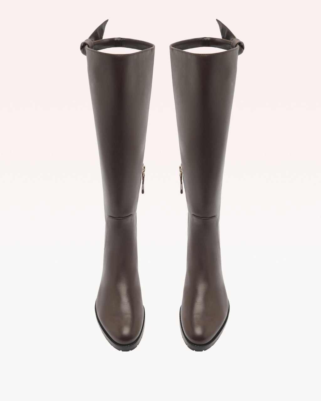 Asymmetric Clarita Saddlery Boot Dark Brown