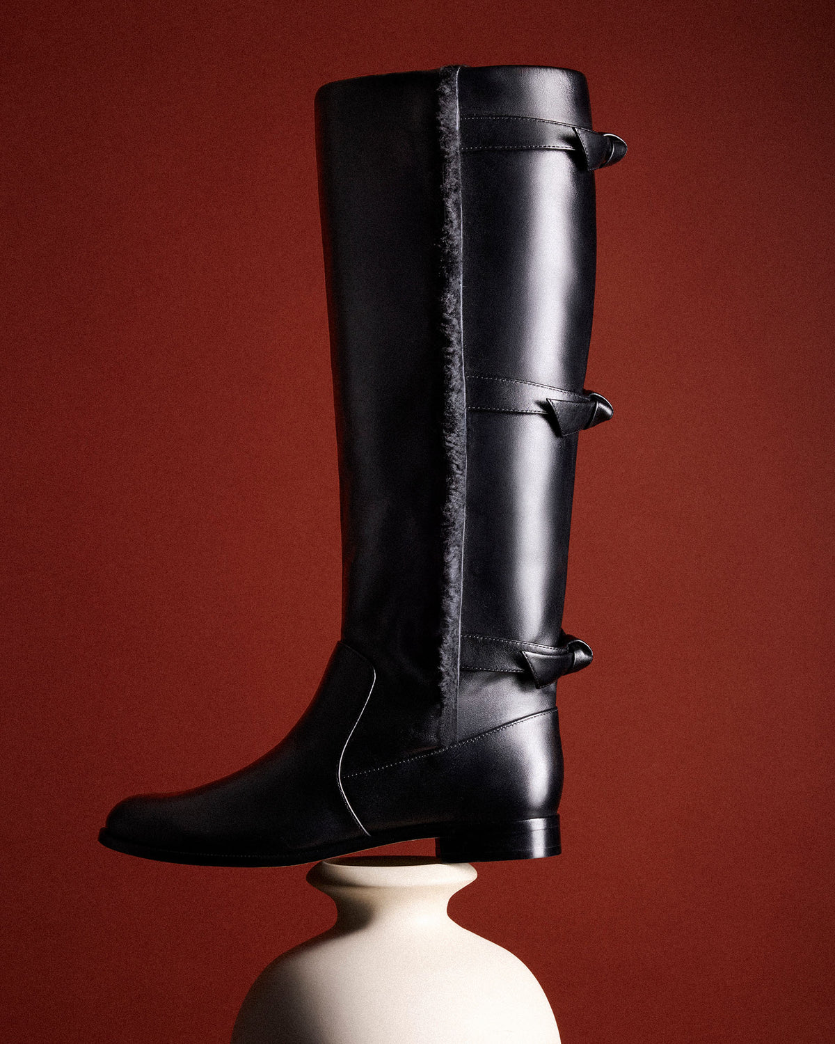 Lolita Tall Boot Flat Black