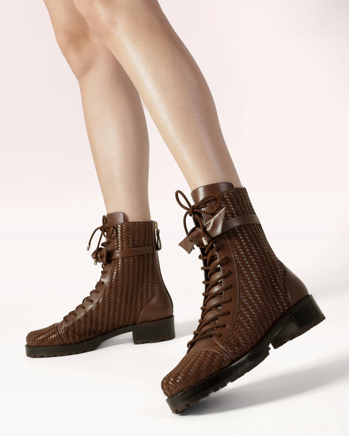 Tresse Combat Bootie Brown