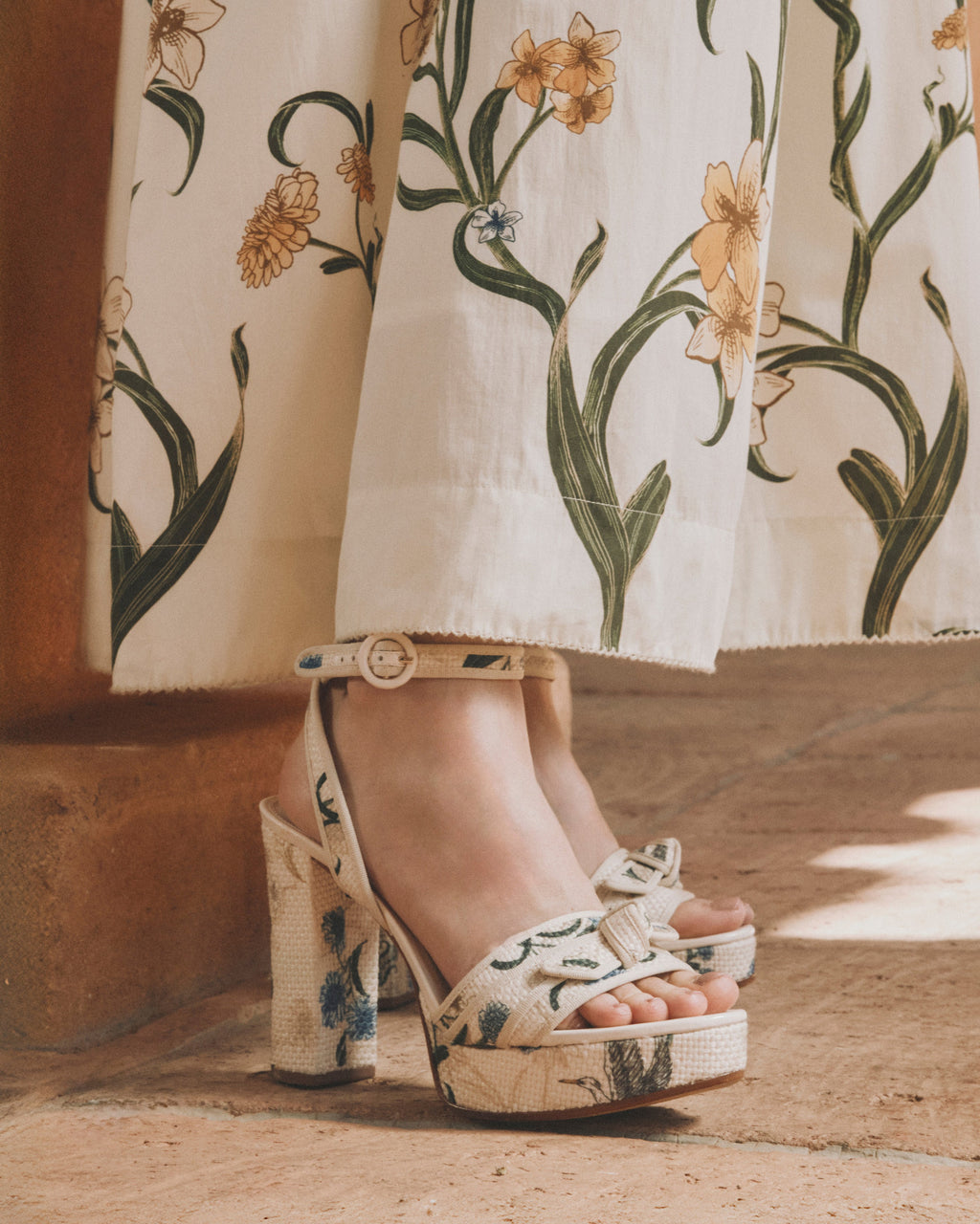 Grosgrain Raffia Platform 120 Laguna