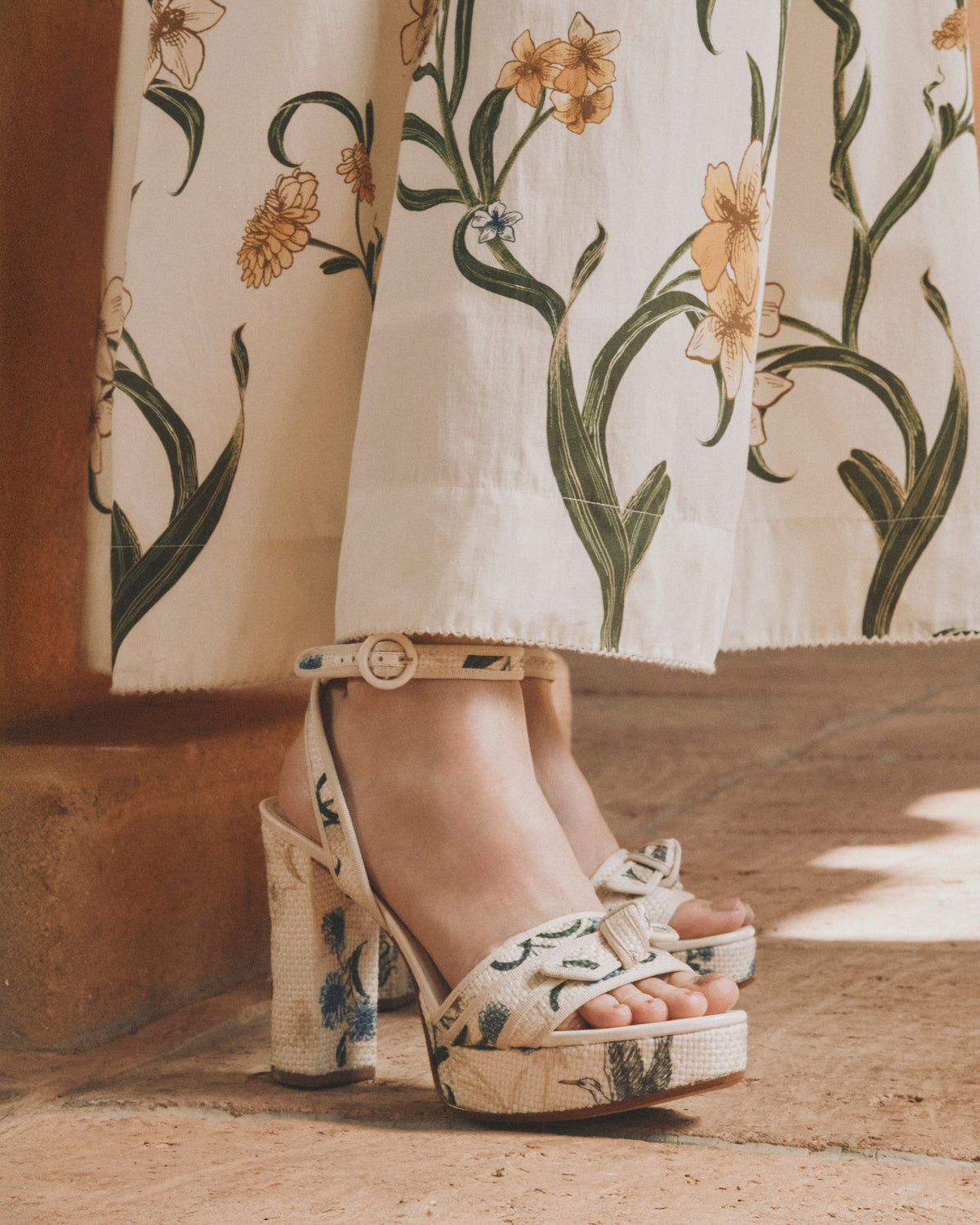 Grosgrain Raffia Platform 120 Laguna