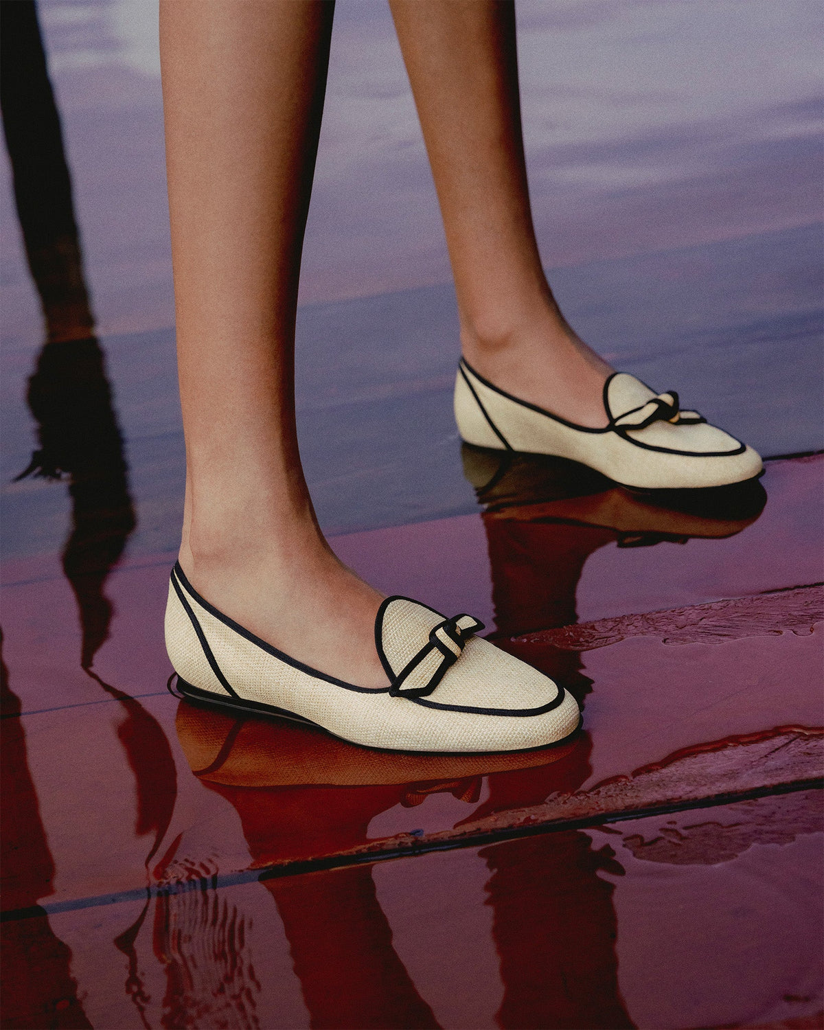 Grosgrain Raffia Loafer