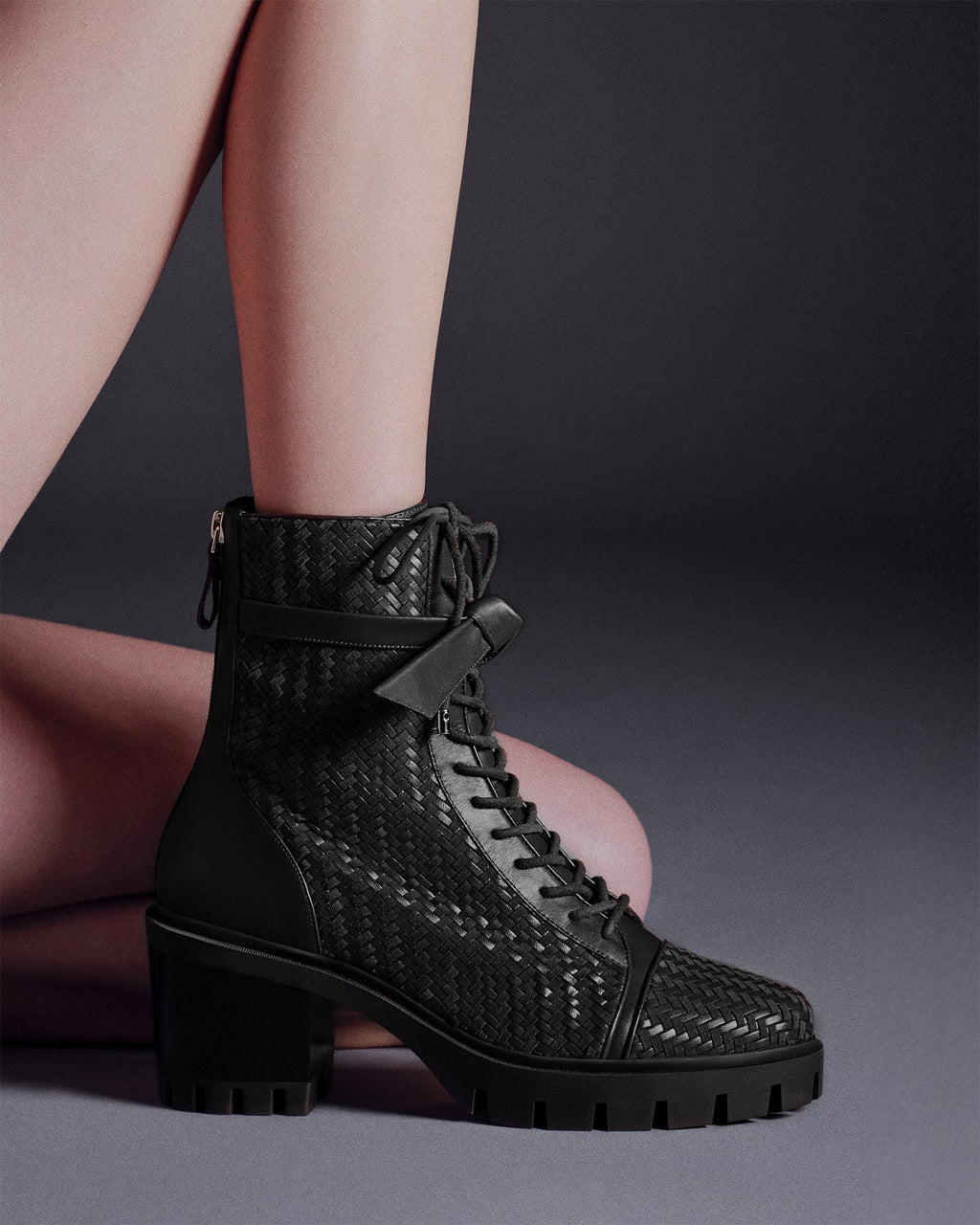 Tresse Combat Black Bootie