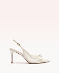 Clarita Classic Slingback 85 Pizzo Off White