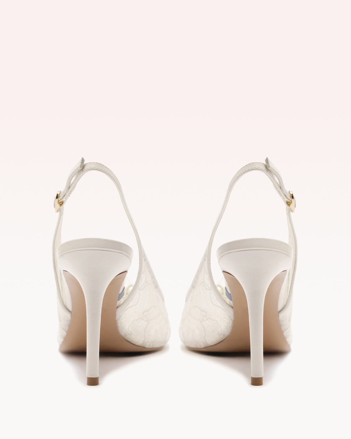Clarita Classic Slingback 85 Pizzo Off White