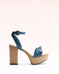 Clarita Raffia 95 Denim
