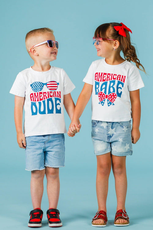 "American Babe & Dude" Top - Boy Or Girl!