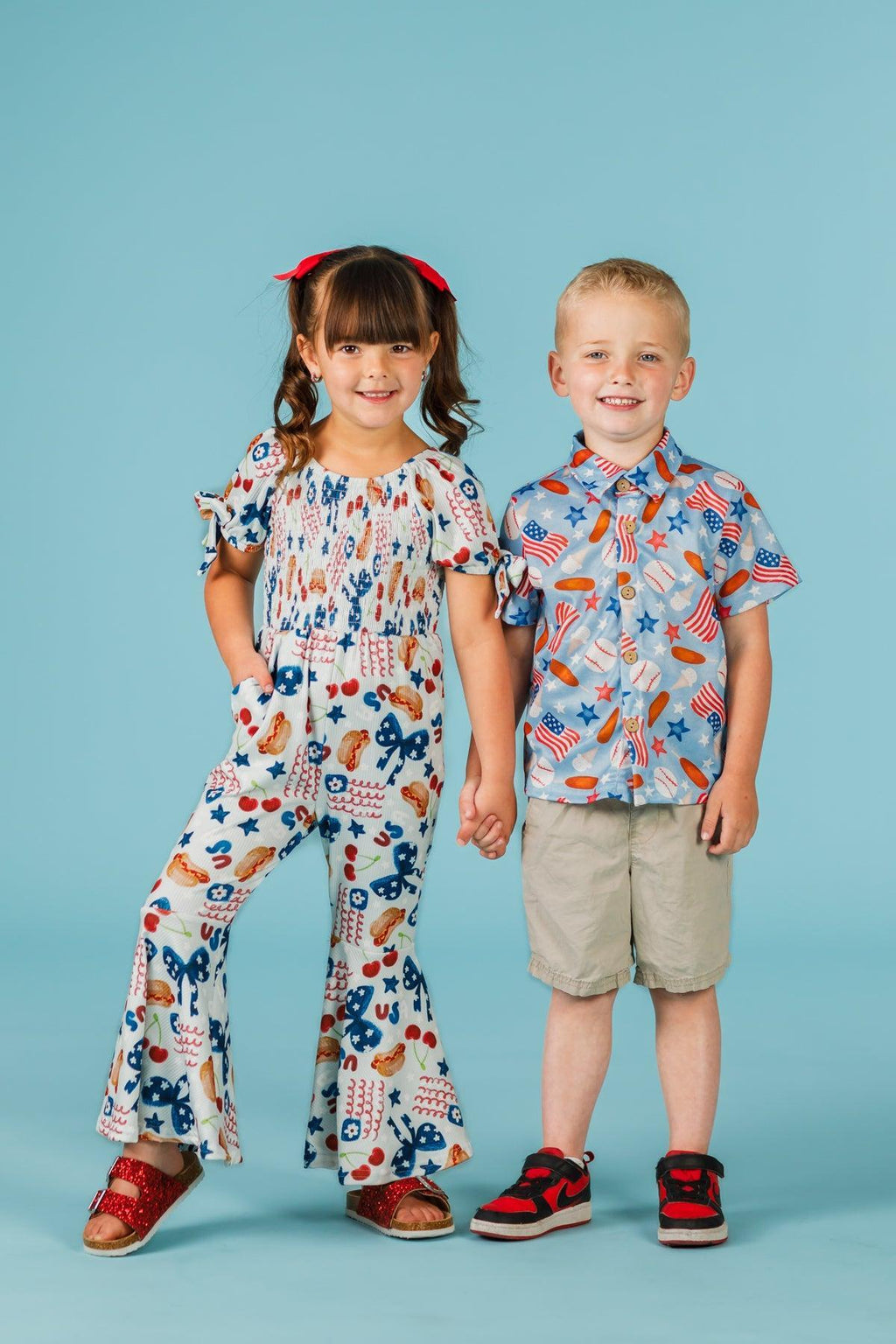 American Summer Baseball Button Down