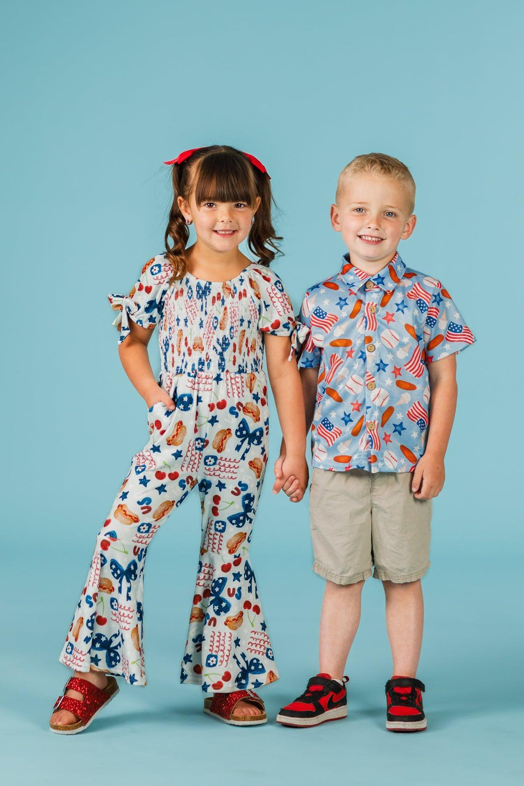 American Summer Baseball Button Down