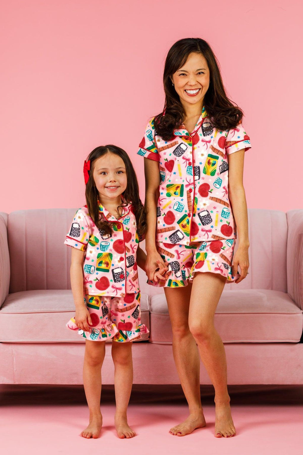 Mom & Me - School Supply Waffle Knit Pajamas