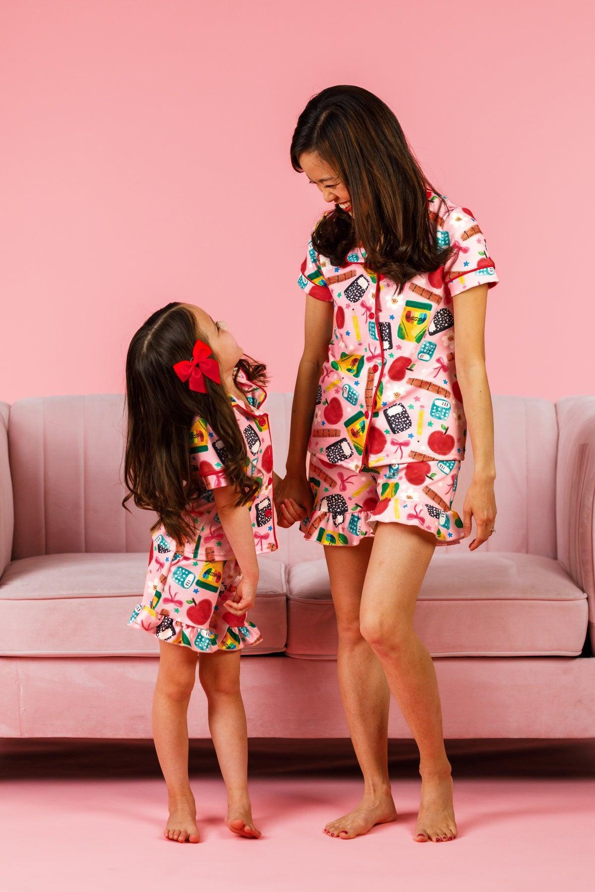 Mom & Me - School Supply Waffle Knit Pajamas