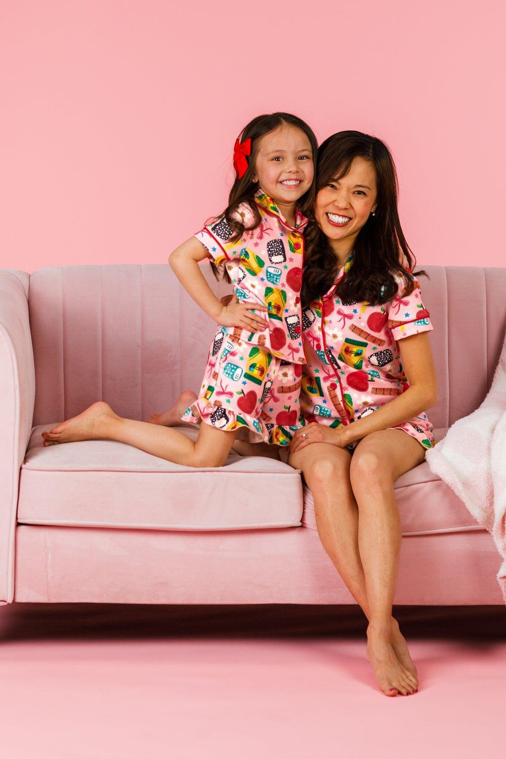 Mom & Me - School Supply Waffle Knit Pajamas