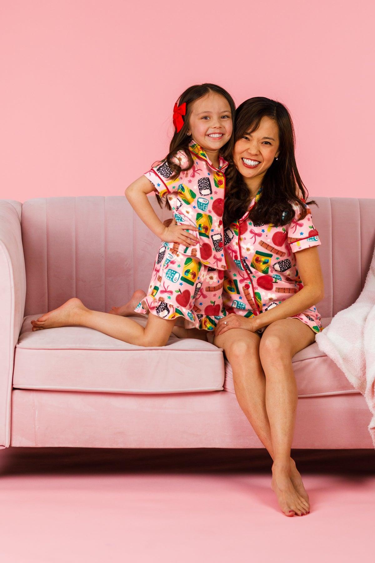Mom & Me - School Supply Waffle Knit Pajamas