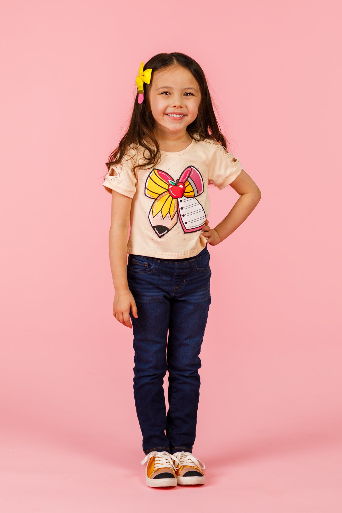 Mom & Me - Glitter Pencil & Paper Bow Top