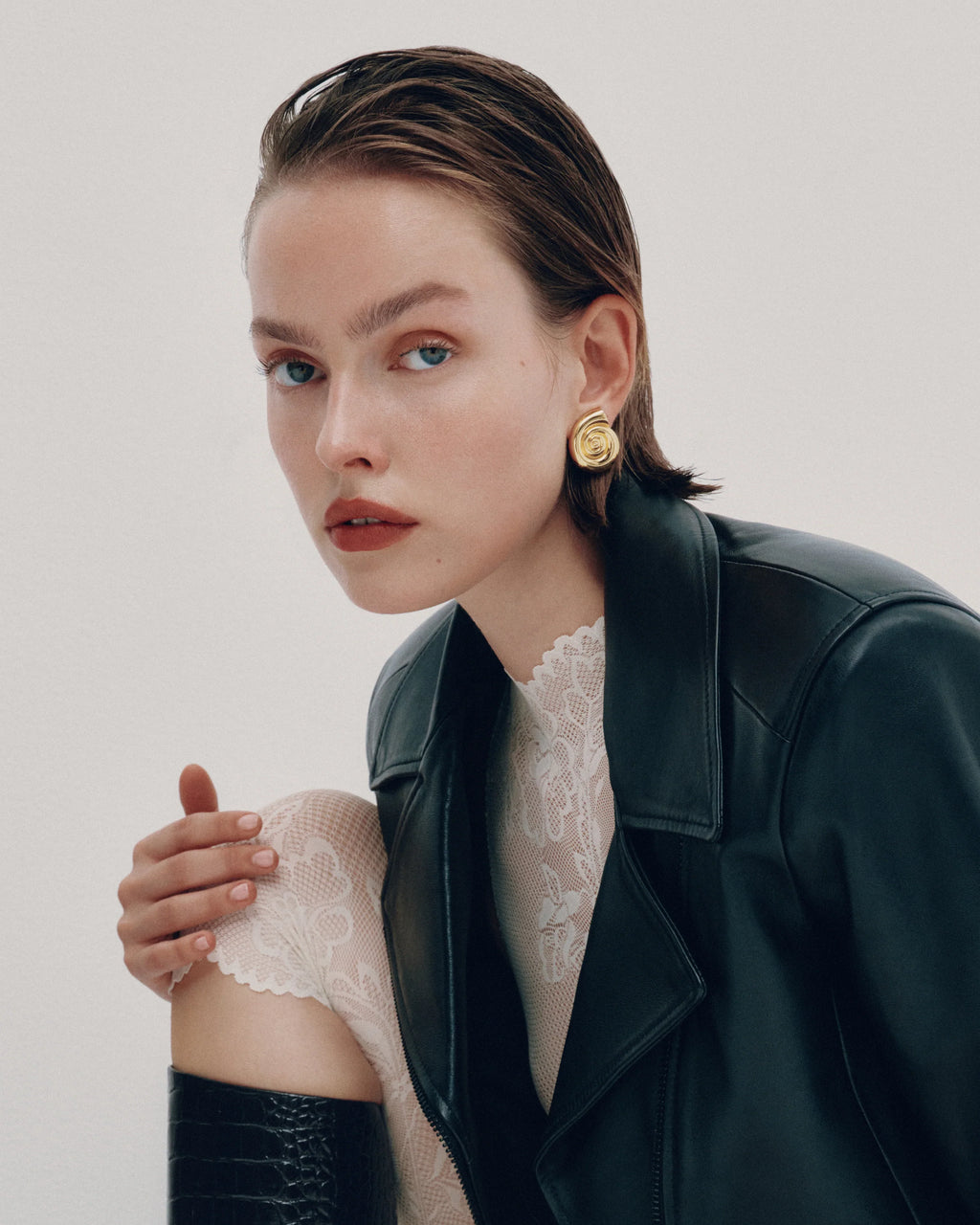 Black Suede Studio Mar Earring