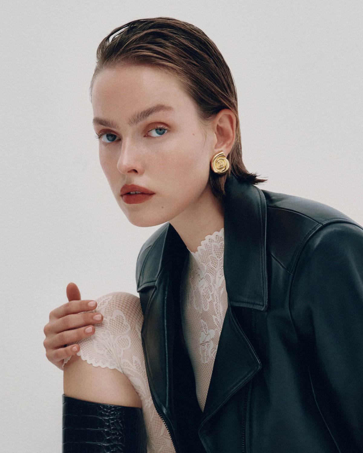 Black Suede Studio Mar Earring