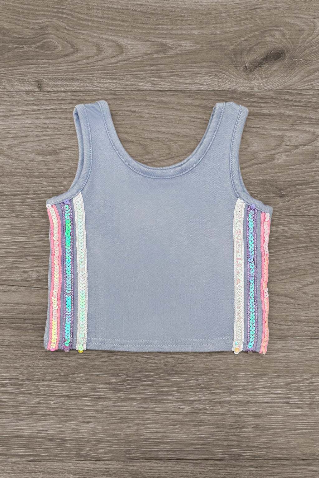 Blue Sequin Short Set
