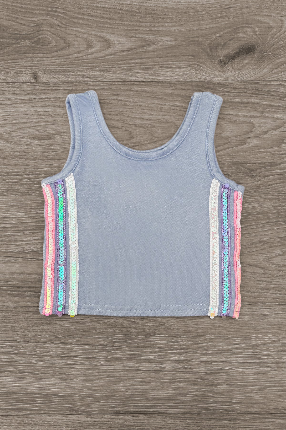 Blue Sequin Short Set