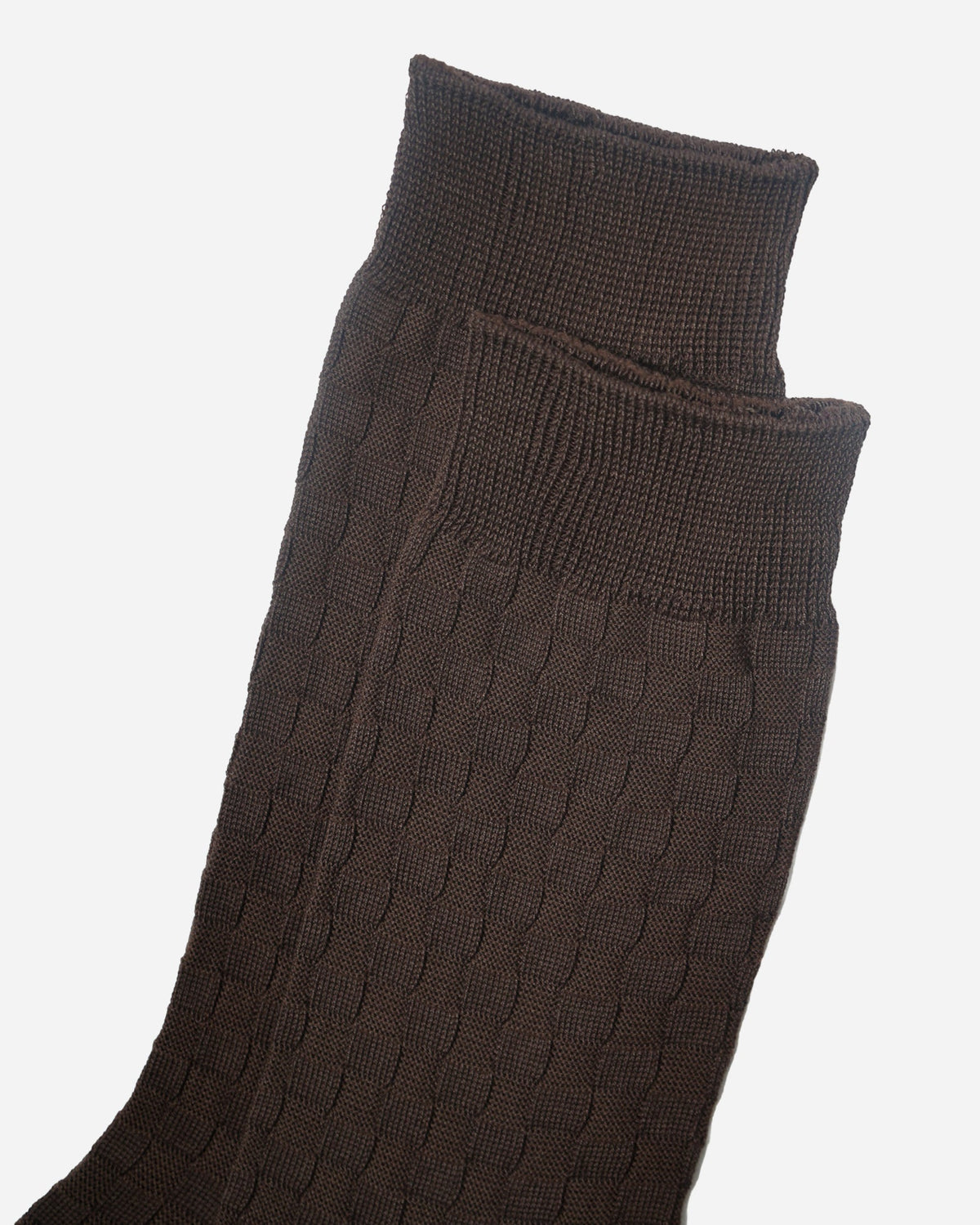 Checker Crew Socks / Dark Brown