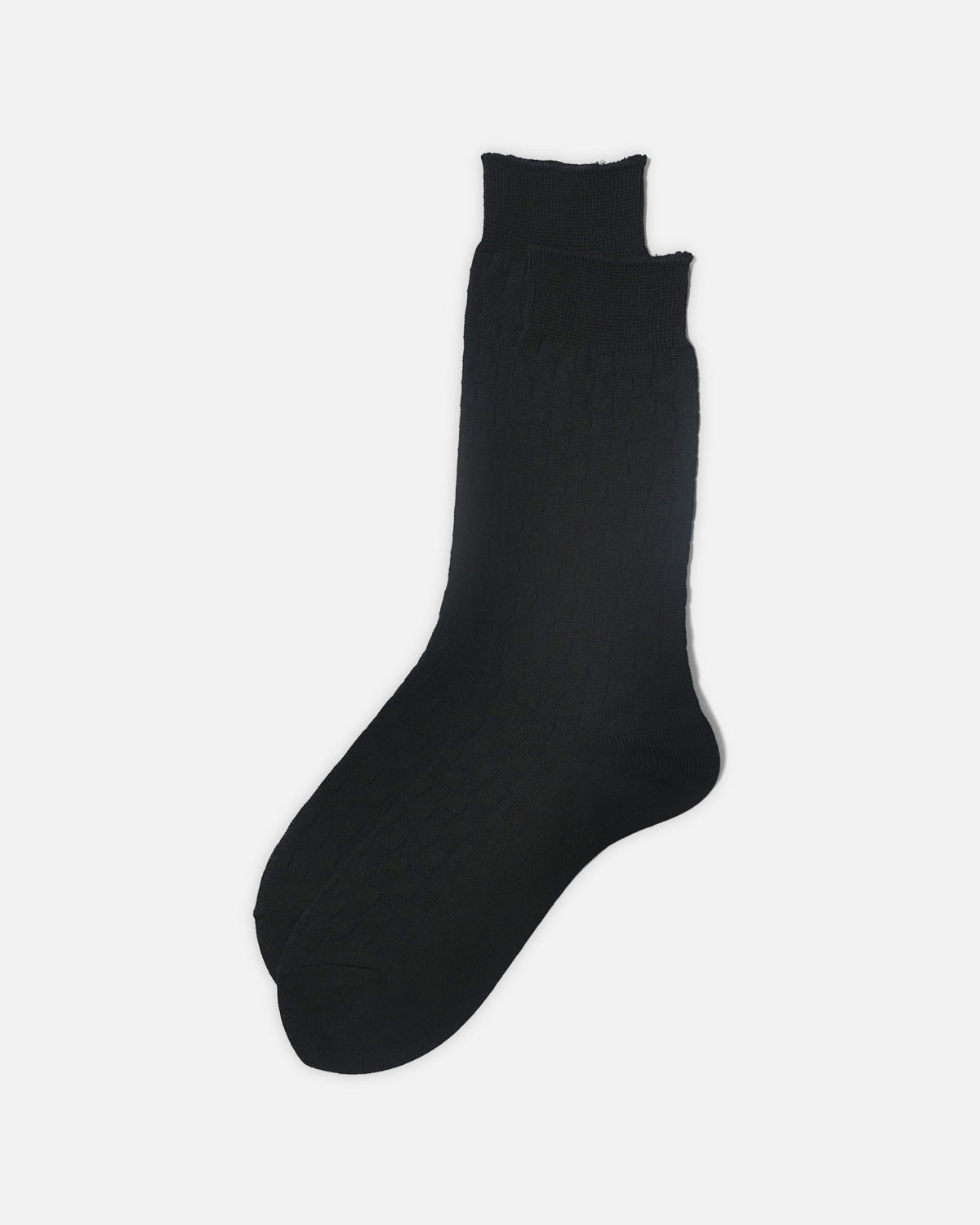 Checker Crew Socks / Black Melange