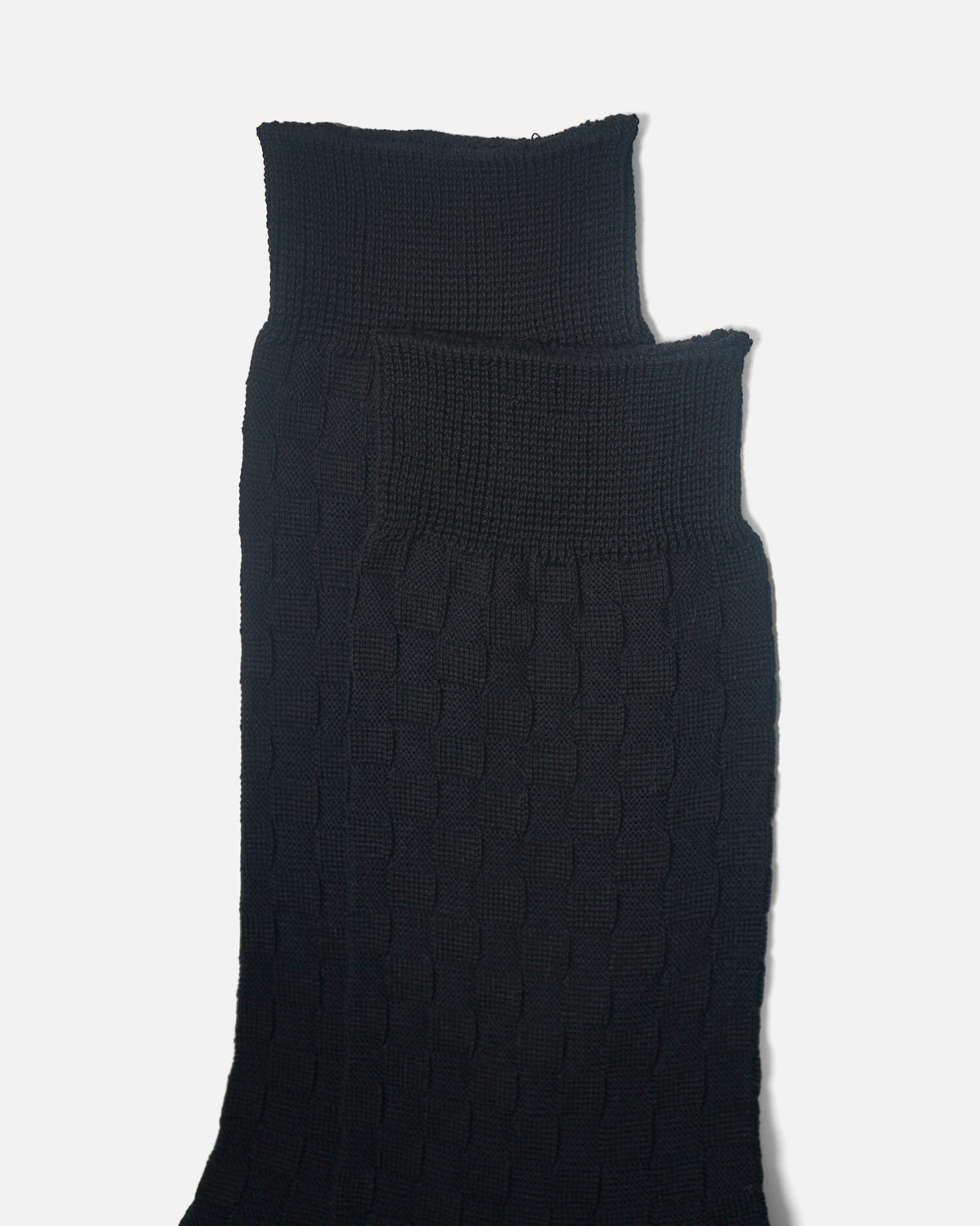 Checker Crew Socks / Black Melange
