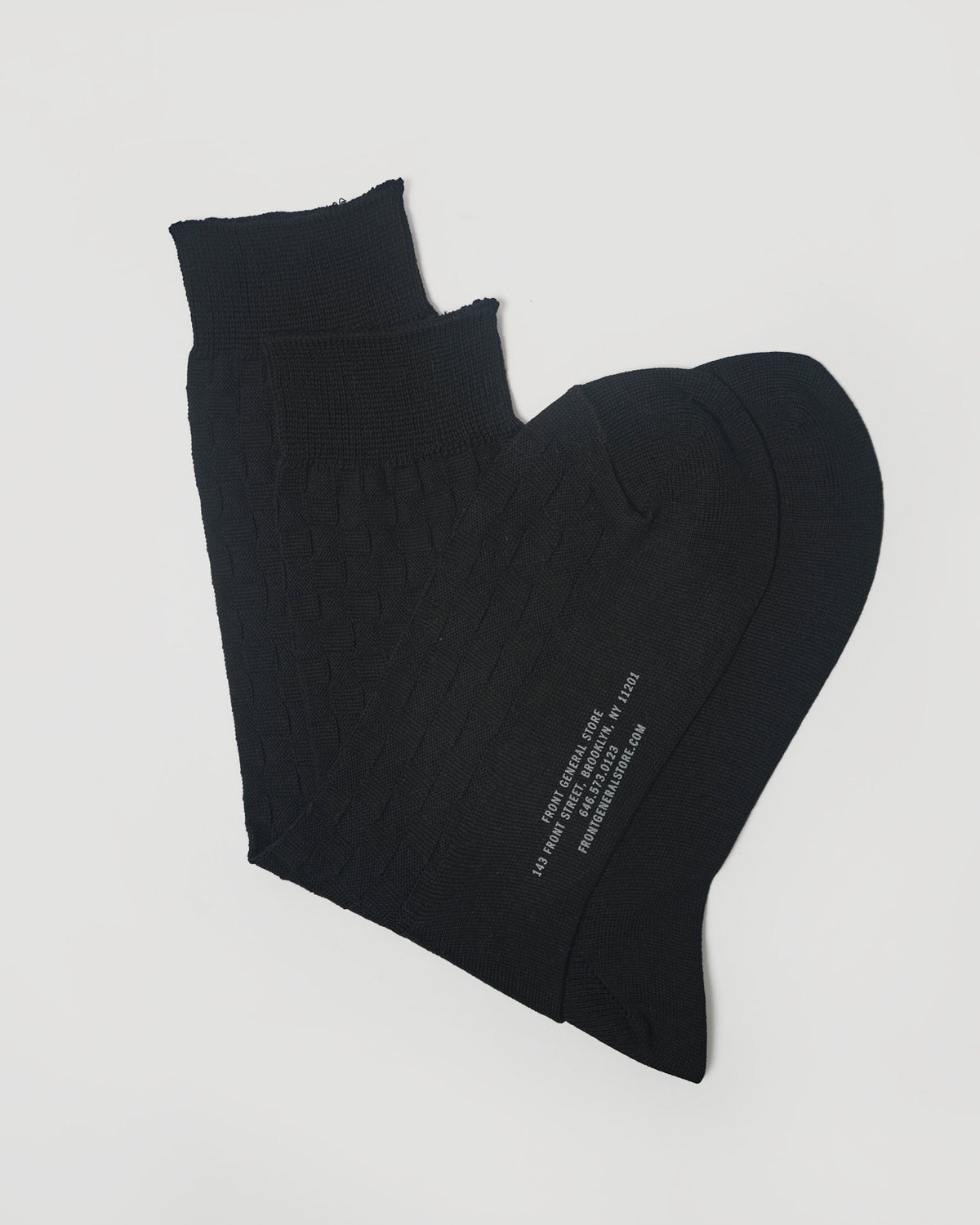 Checker Crew Socks / Black Melange