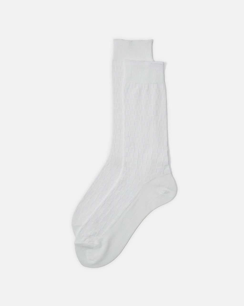 Checker Crew Socks / White