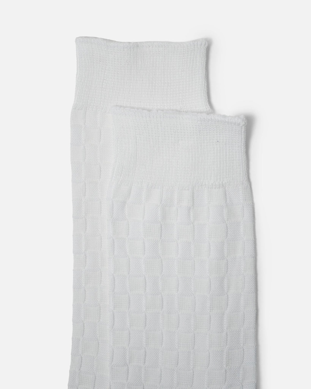 Checker Crew Socks / White