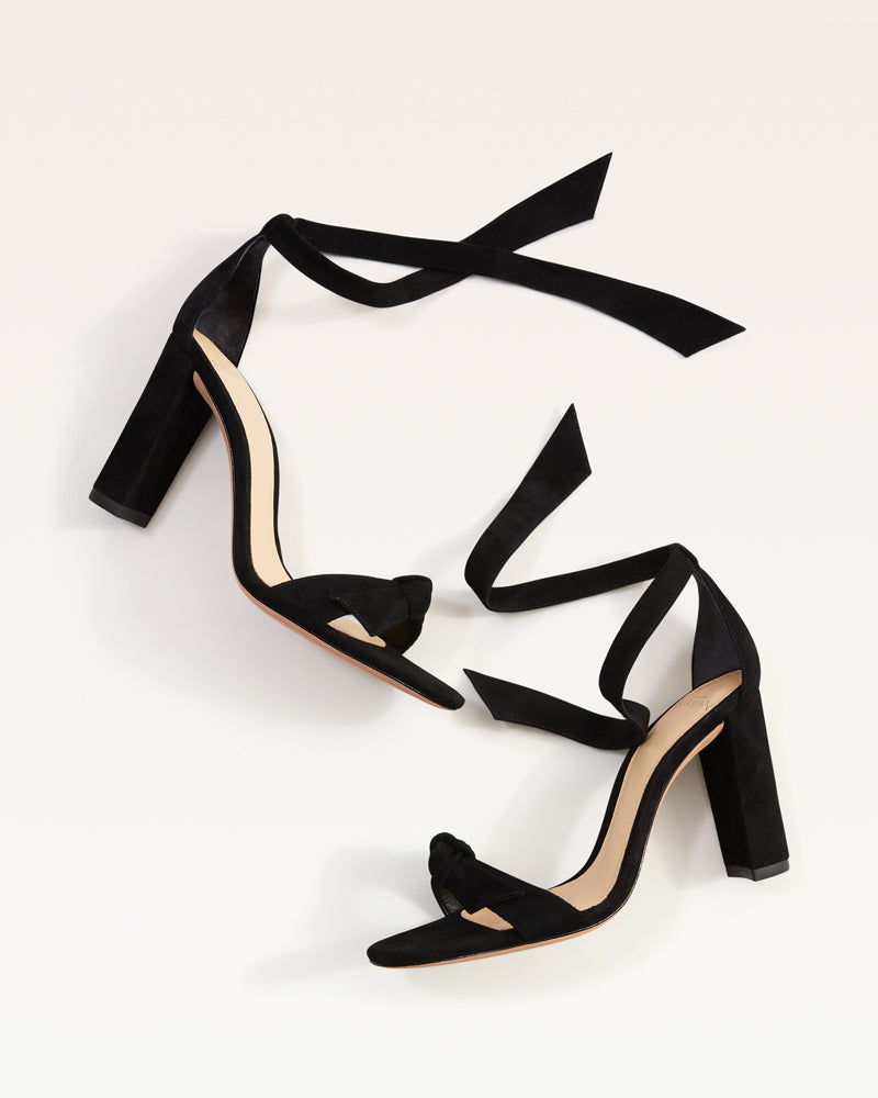 Clarita Block 90 Suede Black