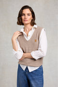 Cecilia Knitted V-Neck Tank (Porcini)