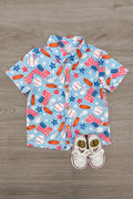 American Summer Baseball Button Down