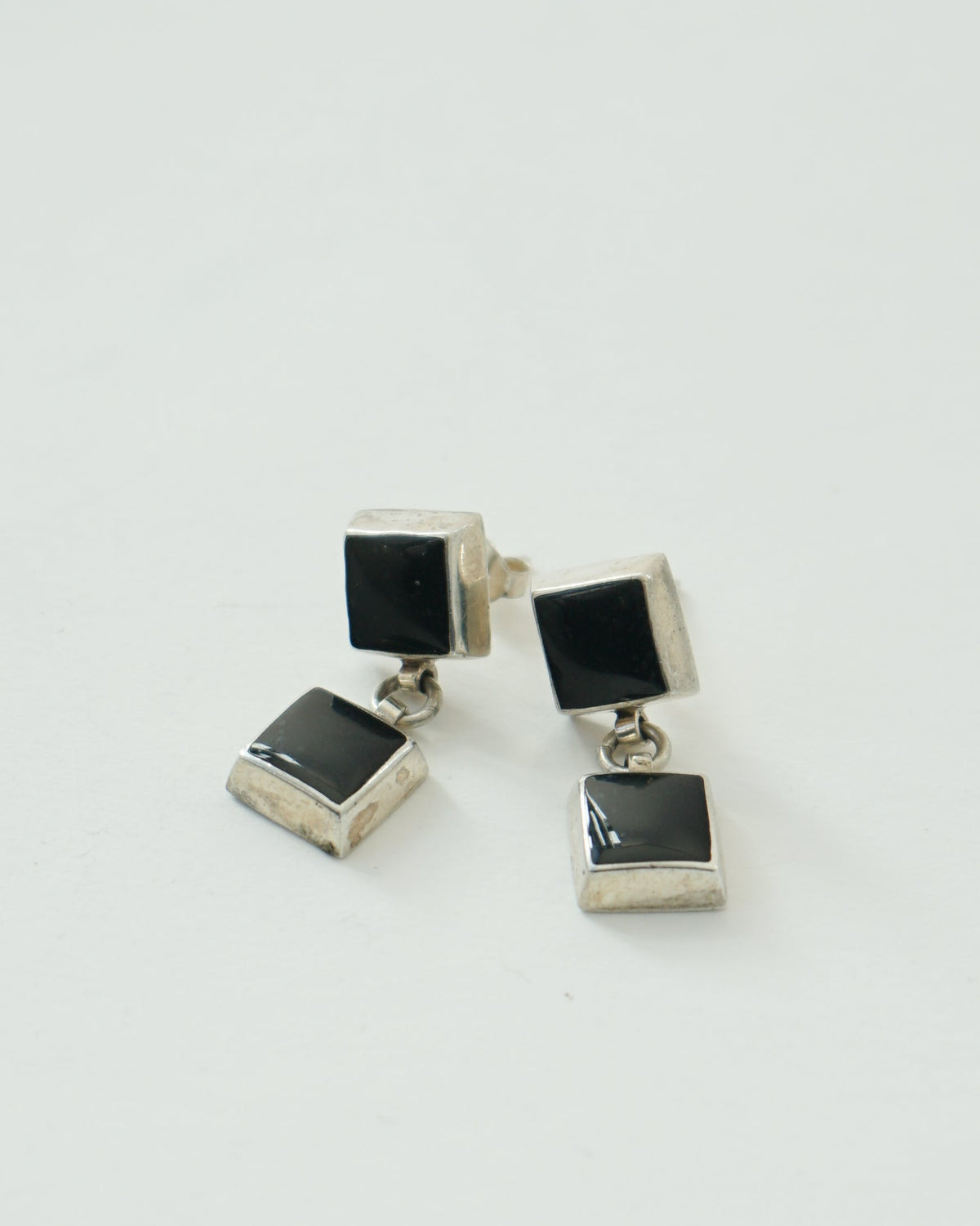 Silver x Onyx Earrings