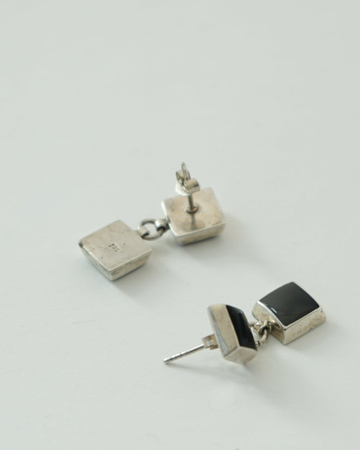 Silver x Onyx Earrings