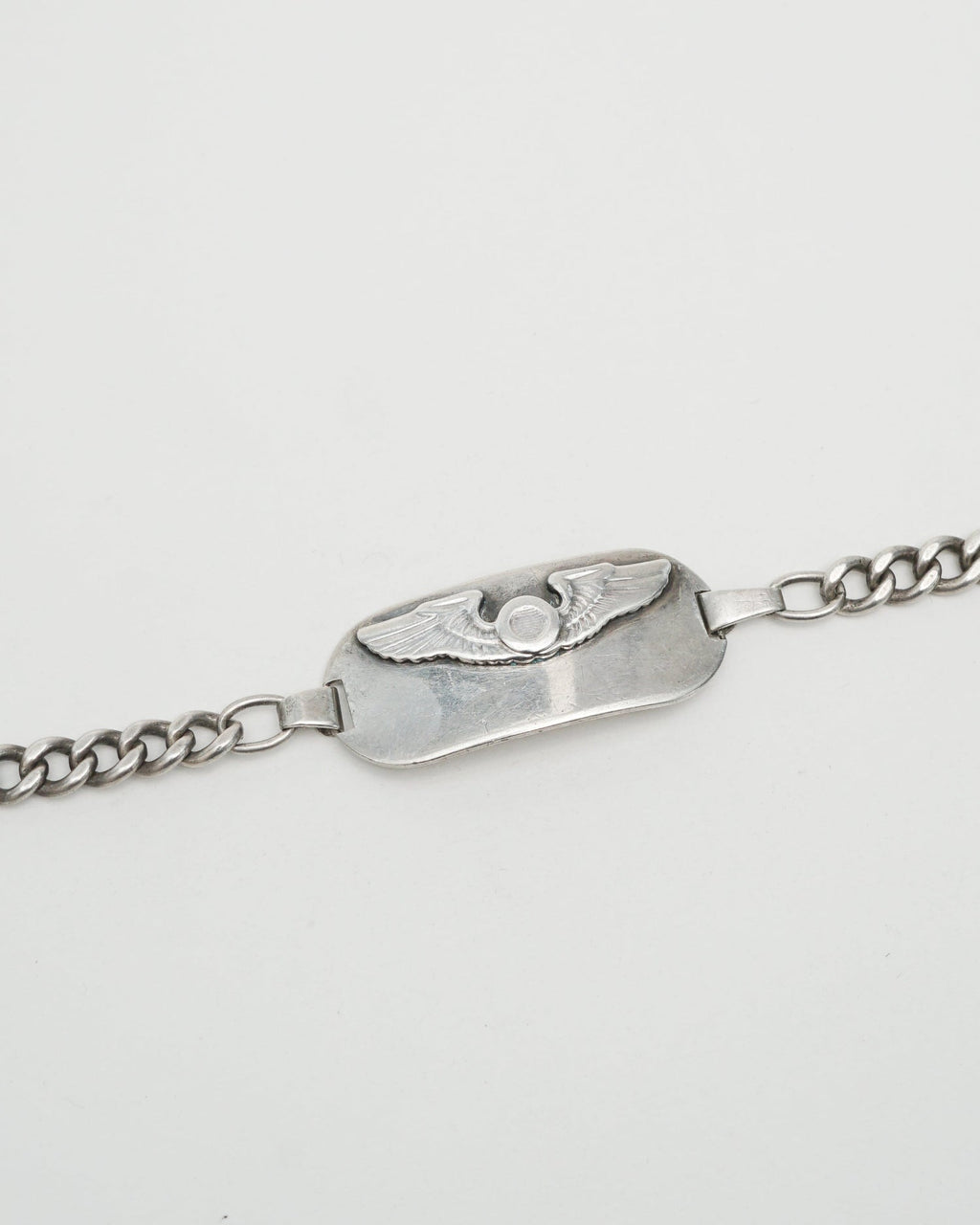 Silver US Army Air Force ID Chain Bracelet