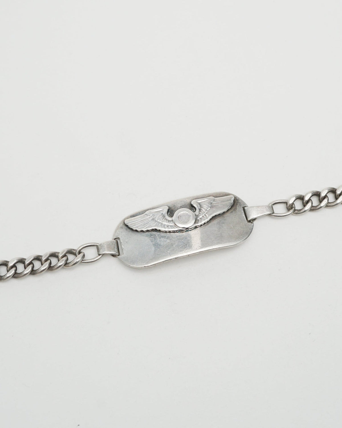 Silver US Army Air Force ID Chain Bracelet