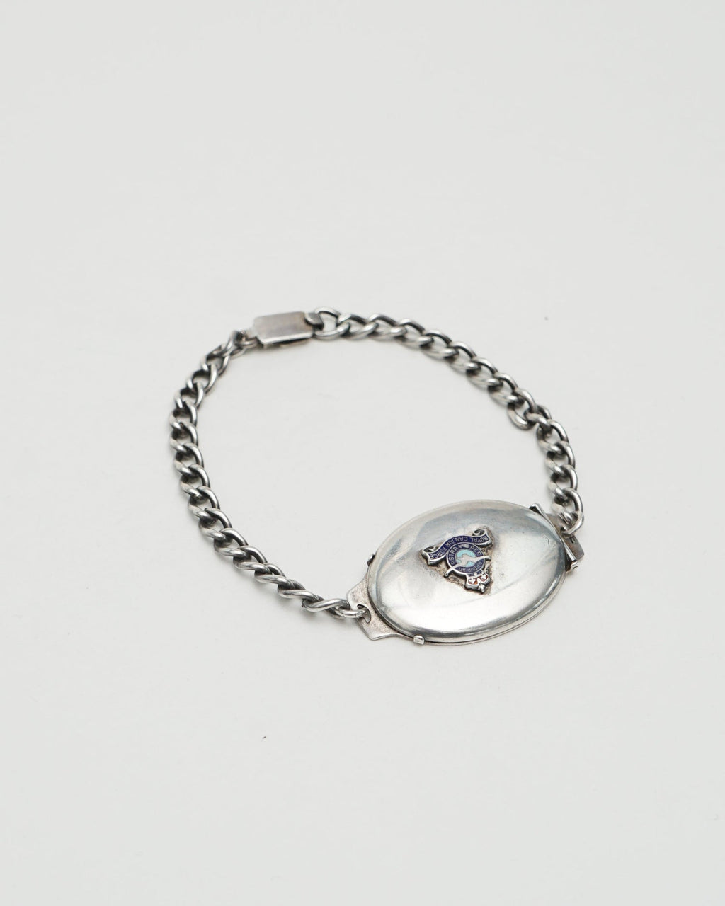 Silver Royal Canadian Air Force Locket Chain Bracelet
