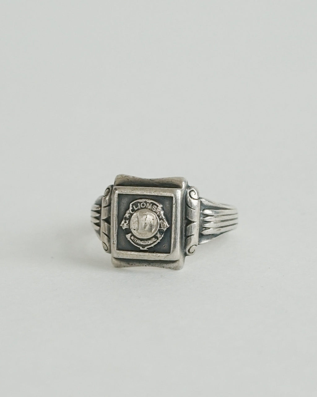 Silver Lions Club International Ring / size: 13