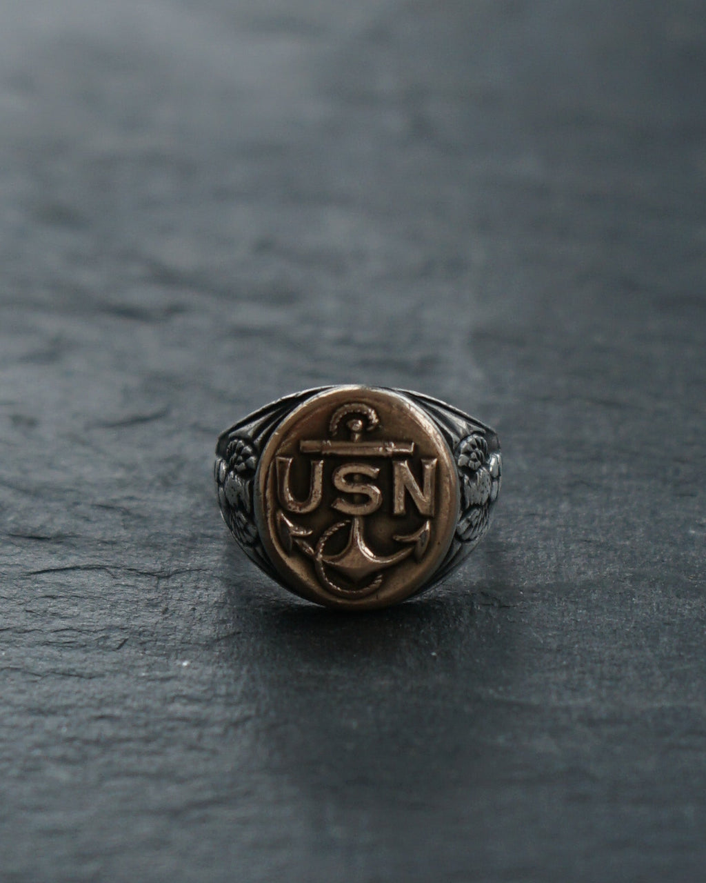 Silver US Navy Ring / Size: 9