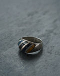 Silver Ring w/ Multi Stones / size: 9.5