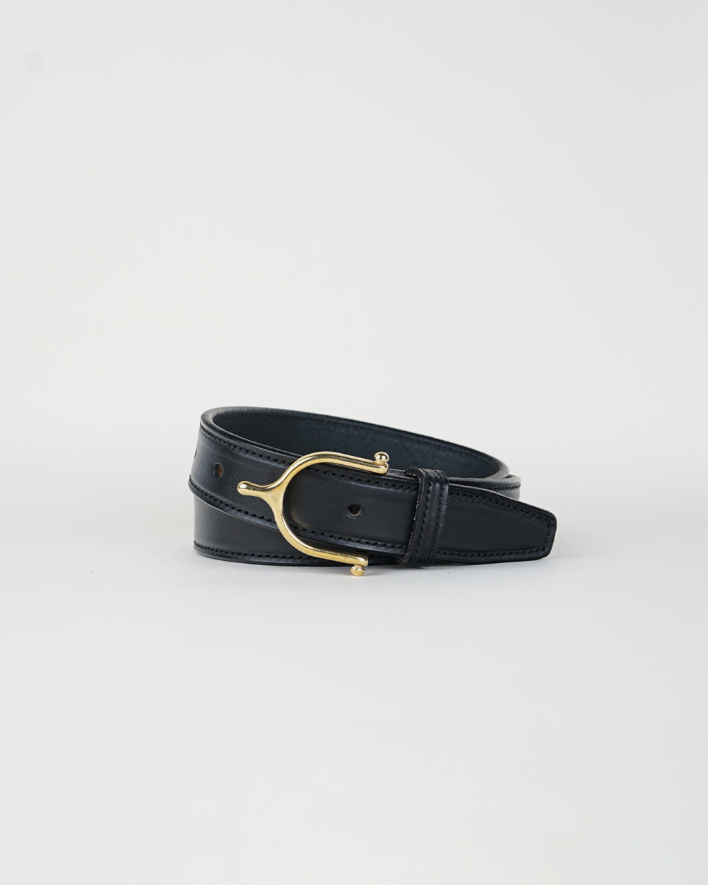 1" Spur Leather Belt / Gold Buckle