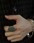 Silver Signet Ring / size: 12